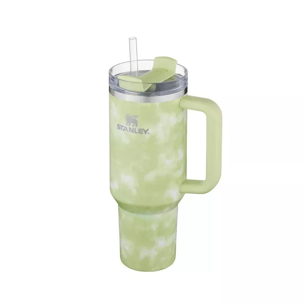 NWT Limited Stanley 40 Oz Quencher H2.0 Flowstate Tumbler Citron Tie Dye - Picture 4 of 4